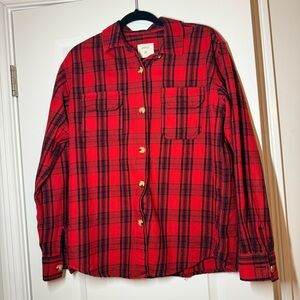Japna Red and Black Plaid Shirt